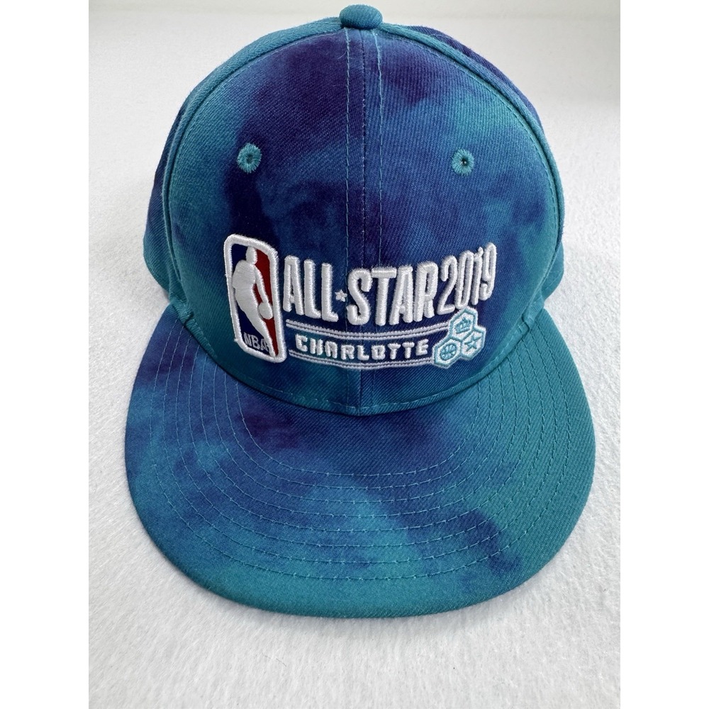New Era 9FIFTY NBA All Star 2019 Charlotte Teal/Purple Tie Dye Snapback Cap EUC